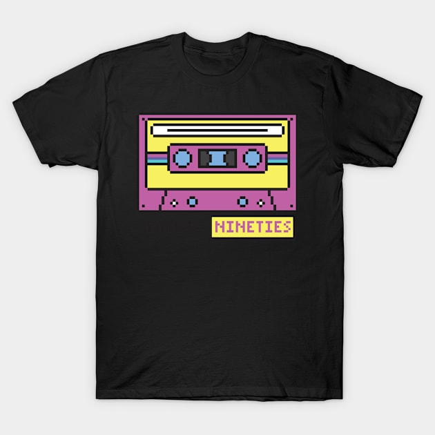 Back To Nineties 90s Retro Cassette T-Shirt by wbdesignz